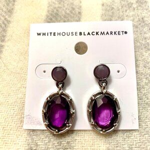 White House Black Market purple dangle earrings - Fall Collection!